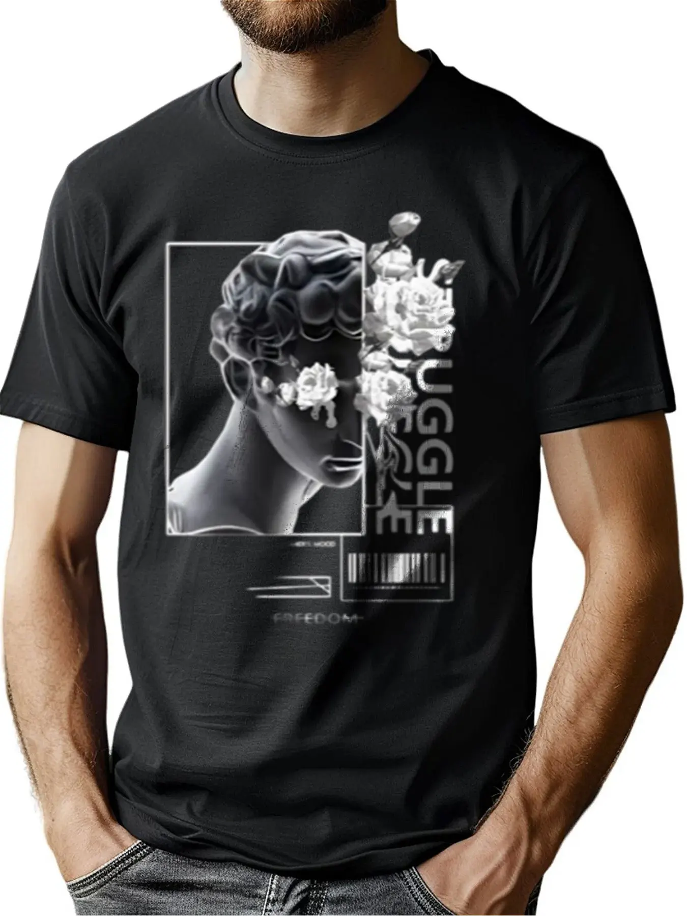 

Freedom Puggle Codes Print Premium Cotton Blend Crew Neck Tee Soft Comfort Stretch Fit Machine Washable Christmas Gift For Broth