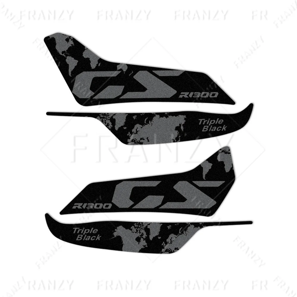 Motorcycle HandGuard Stickers Hand Guard Decals Waterproof For R1300GS R 1300GS ADV Adventure Triple Black