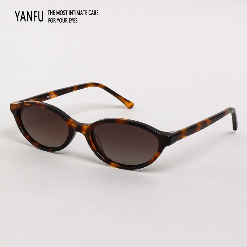 

Поляризованные солнцезащитные очки в оправе с маленьким лицом, женские овальные очки из ацетата, мужские уличные очки UV400, модные женские очки для вождения