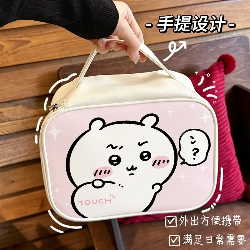 New Girl Portable Kawaii Cartoon Foldable Student Cosmetic Bag Cute Wash Up Supplies Storage Bag Makeup Brush Travel Storage Bag
