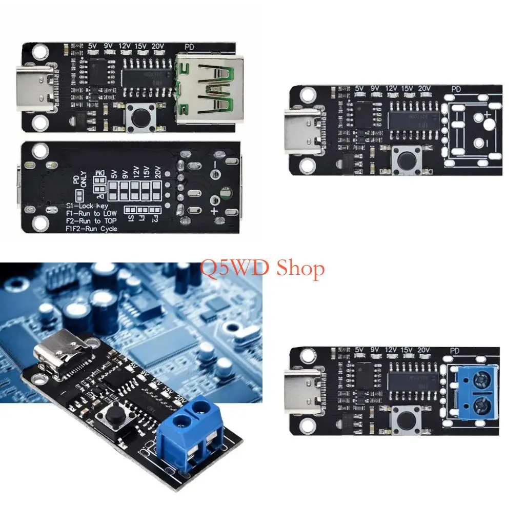 Q5WD Adjustable Voltages Power Modules Type-C Female Input with Indicates ABS