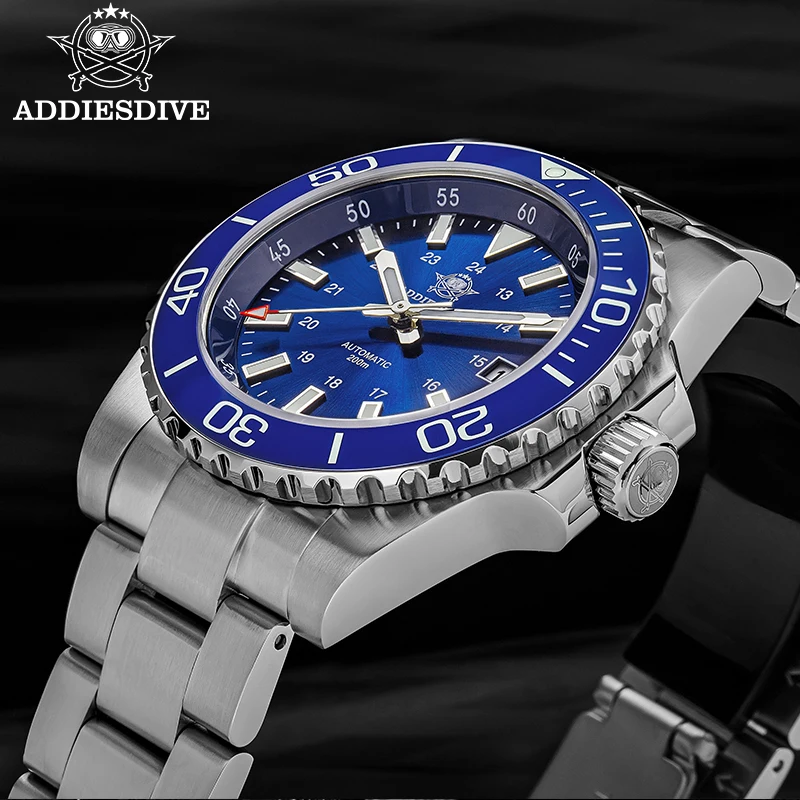 ADDIESDIVE New Fashion Super Luminous Men's Watches Ceramic Bezel NH35A Sapphire Automatic Mechanical 20Bar Diving Watch AD2086