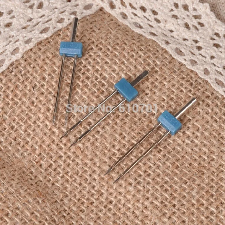 10pcs Twin Double Needle Size 2.0/90, 3.0/90, 4.0/90 Sewing Machine Needles 2mm 3mm 4mm for BROTHER SINGER JANOME PFAFF BERNINA