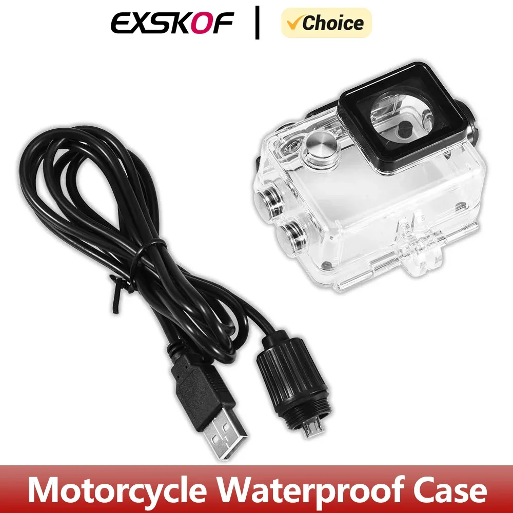 Motorcycle Waterproof Case Waterproof Charging with USB Cable SJCAM SJ4000 Air SJ7000 F60 F68 W8 W9 H9 Action Camera Accessories