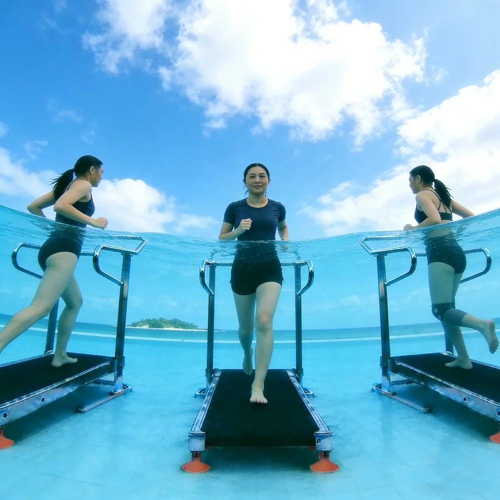 Cheap Electric-Free Human Water Treadmill Mechanical Underwater Treadmill For Pool Rehab Postpartum Elderly Training