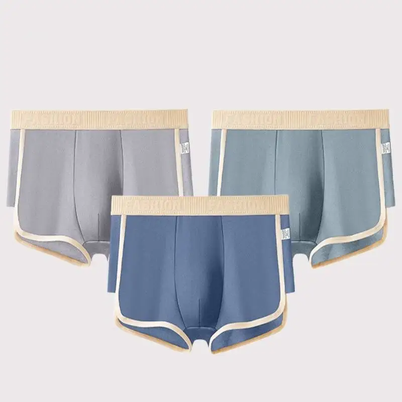 

3 шт. мужские трусы, хлопковые трусы, мужское нижнее белье, удобные шорты-боксеры, дышащие U-образные выпуклые трусы Hombre