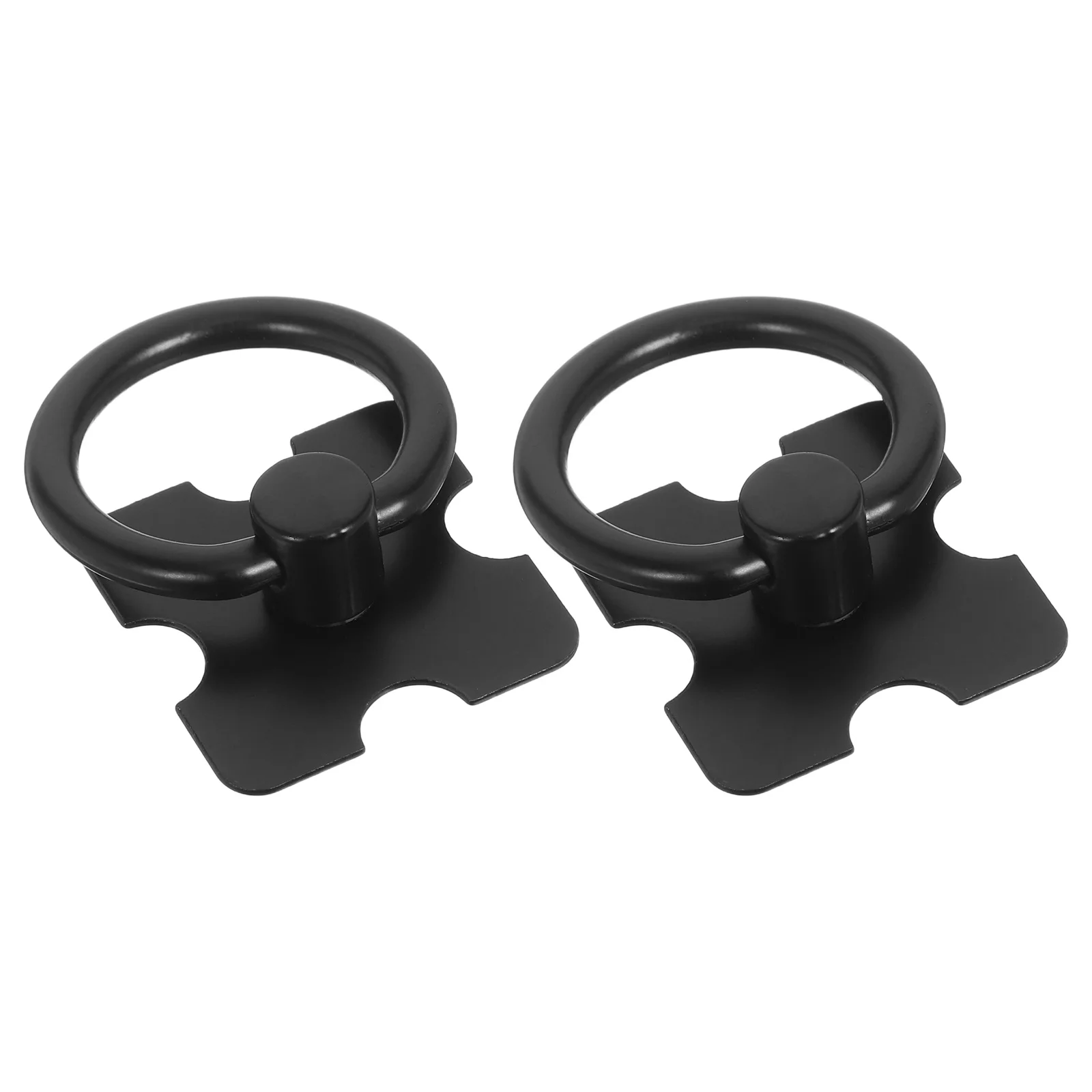 

2Pcs Black Round Zinc Alloy Cabinet Knob Durable Drawer Handle Wardrobe Pulls Metal Furniture Knobs for Dresser