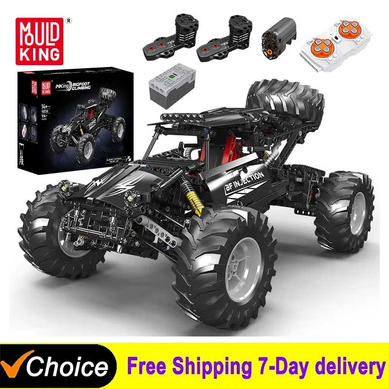 NEW 1016Pcs Technical Remote Control Bigfoot Climbing Car Building Block Assembly SUV Car Brick Set For Kid Christmas Gift