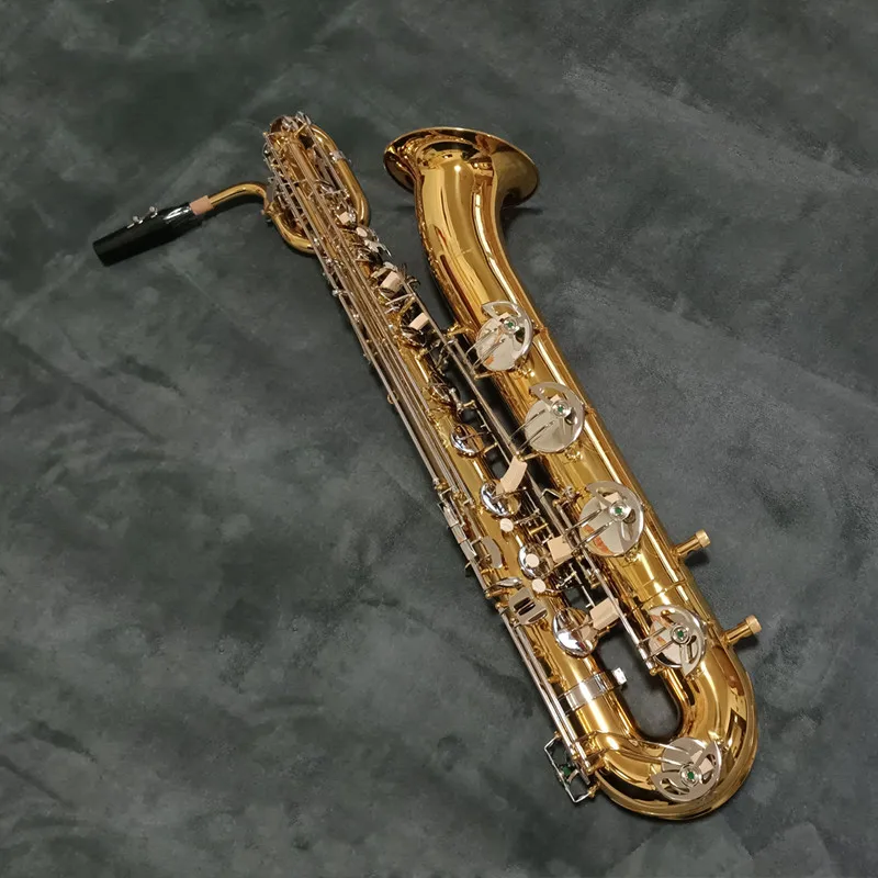 High Quality Baritone Saxophone E Flat Brass Plated Professional Woodwind Instrument With Case Sax Accessories