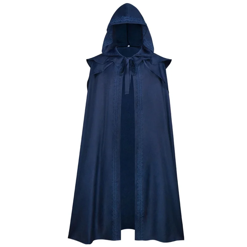 Nieuwe Gothic Losse Halloween Fluwelen Mantel Cape Hooded Middeleeuwse Kostuum Heks Wicca Vampire Vrouwen Mannen Vampires Grim Reaper Party