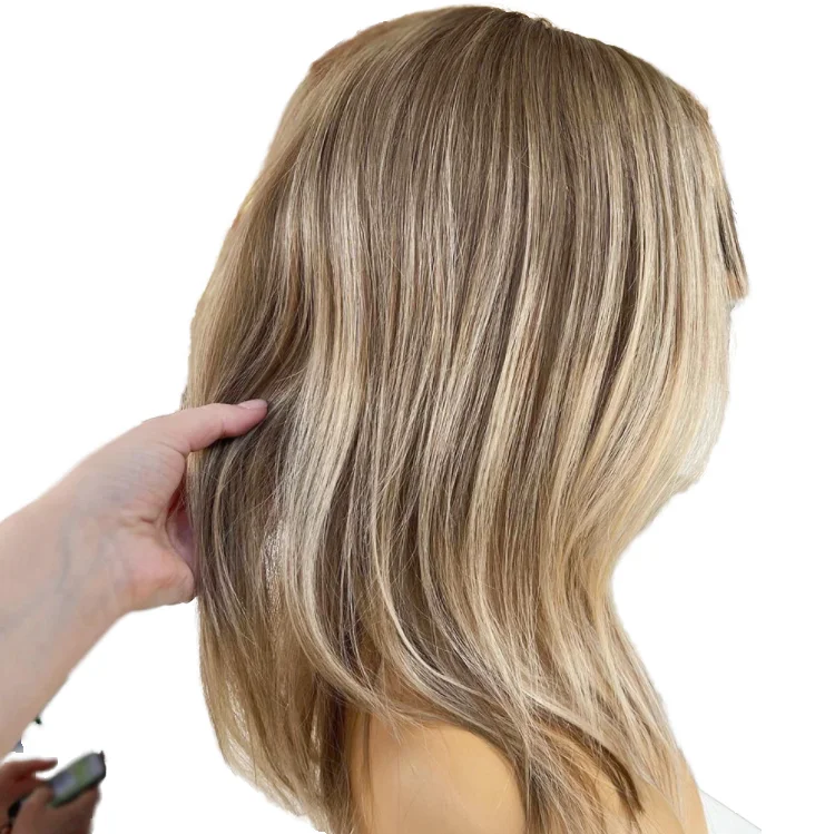 

Anti-slip Soft Lace Base Cap Wig Long Blonde 100 Chinese Remy Virgin Human Hair Jewish Wig