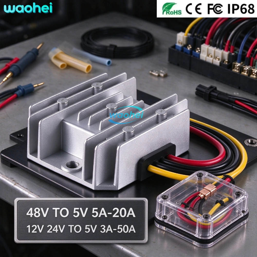12V 24V TO 5V 5A 3A 10A 30A 50A 20A 48V To 5V 5A-20A Step Down DC Power Converter Buck Voltage Regulator Supply Module for Car