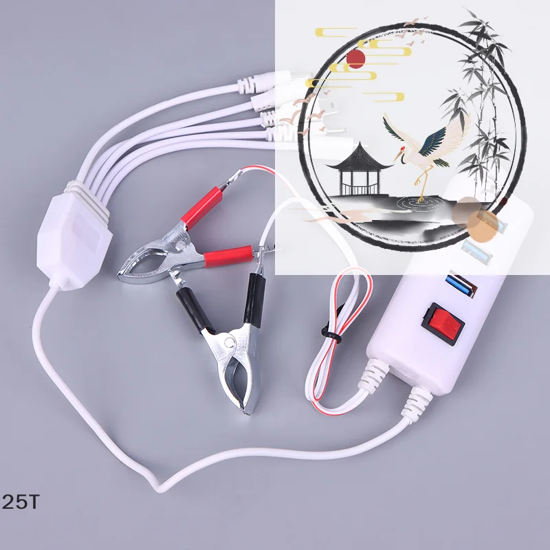 3USB Clip With Switch Charger Mobile Phone Charger USB Interface Universal Battery Mobile Phone Charger