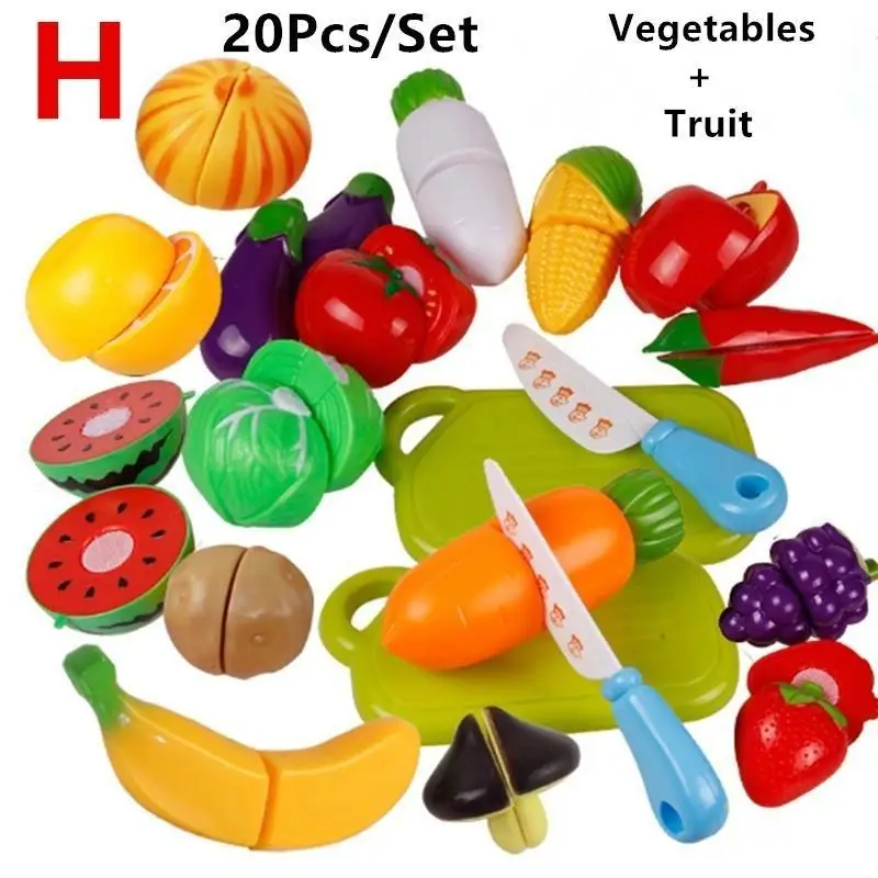 Nuovo set di alimenti di simulazione frutta verdura cucina per bambini giochi di finzione giocattoli per bambini taglio cucina gioco di cibo ragazze ragazzi regalo