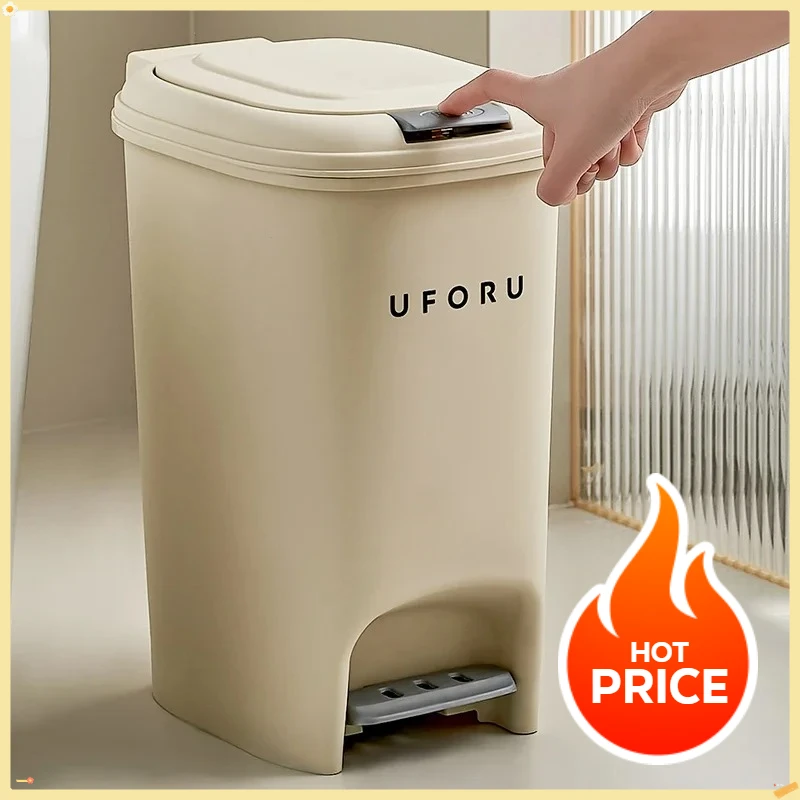 

New Large capacity trash cans for household kitchens, hand operated or foot operated lids for living rooms and bathrooms