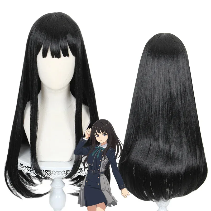 تاكينا إينوي كوسبلاي أنيمي ليكوريس نكص نيشيكيجي تشيساتو فستان مُصمم حسب الطلب شعر مستعار موحد أزياء الهالوين للنساء والفتيات