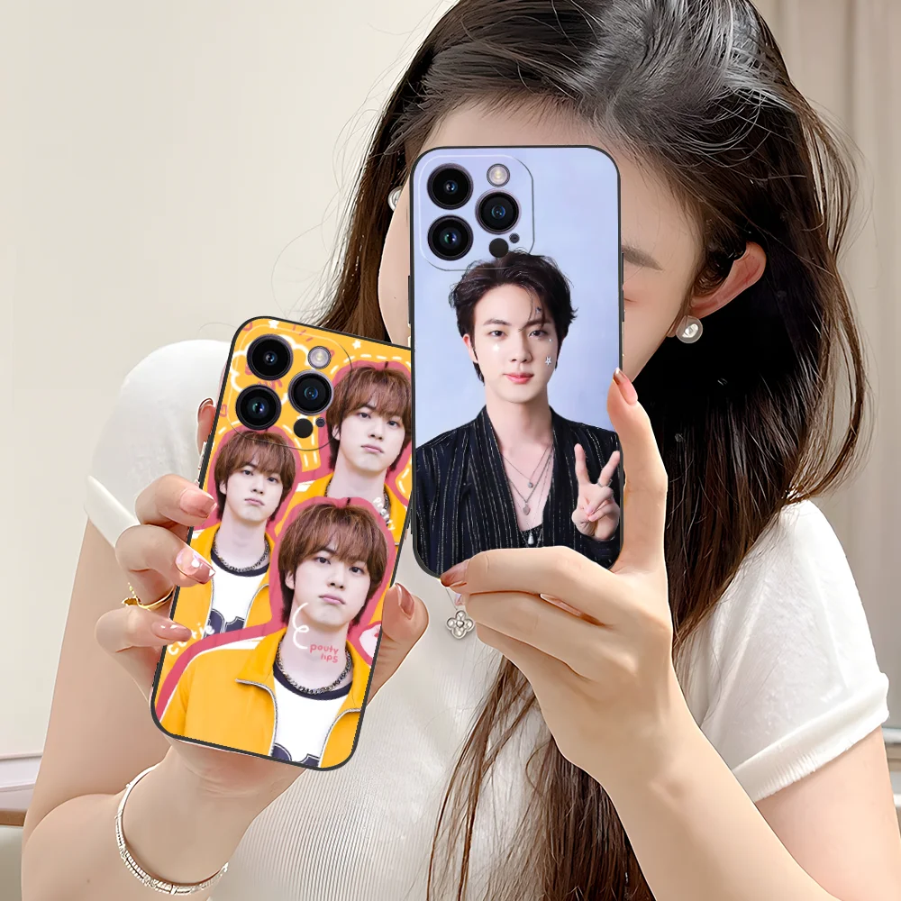 Mobile KPOP Seokjin Phone Case for iPhone 16 15 14 13 12 11 X XR XS 8 7 Pro Max Plus Mini Black Cover Smartphone Cellphones