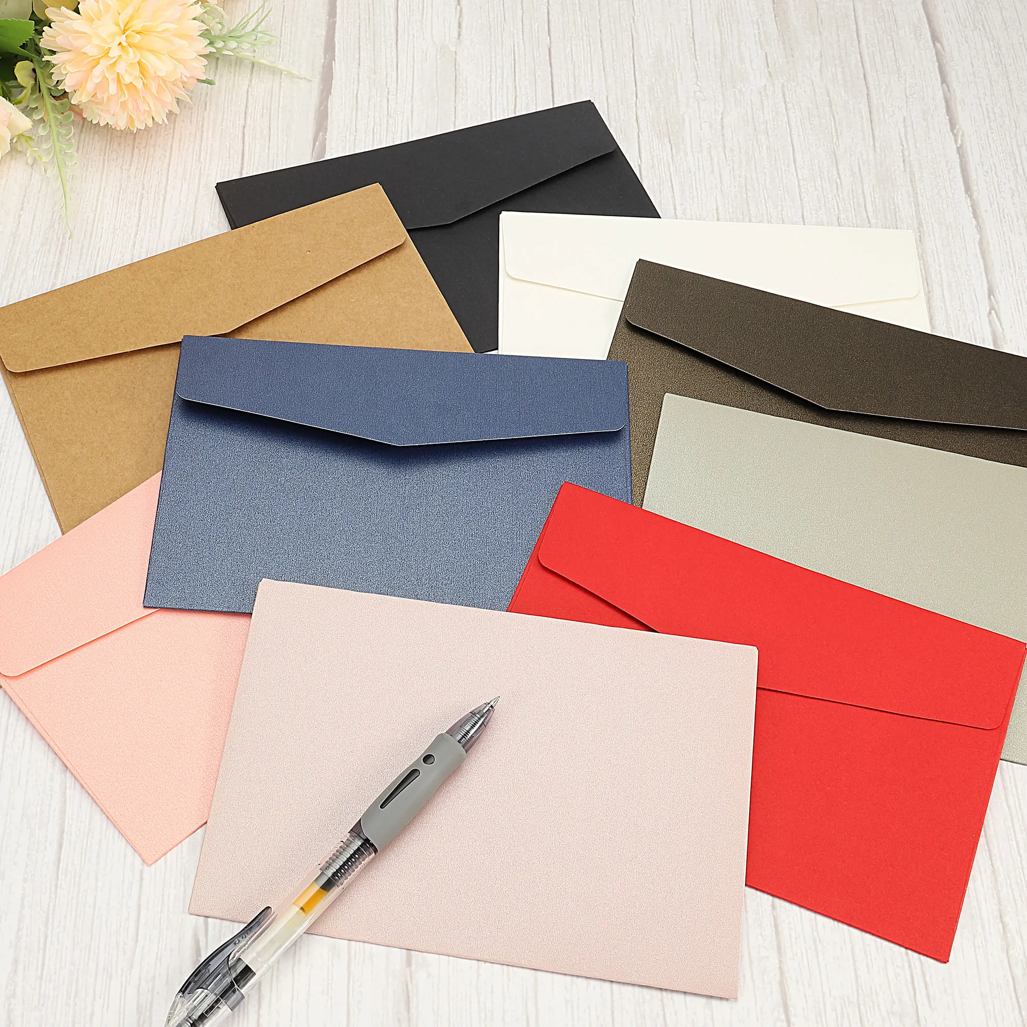 10Pcs 16x11cm Invitations Envelopes Colorful Blank Cards Envelope for Birthdays Wedding Graduations Parties Postcards