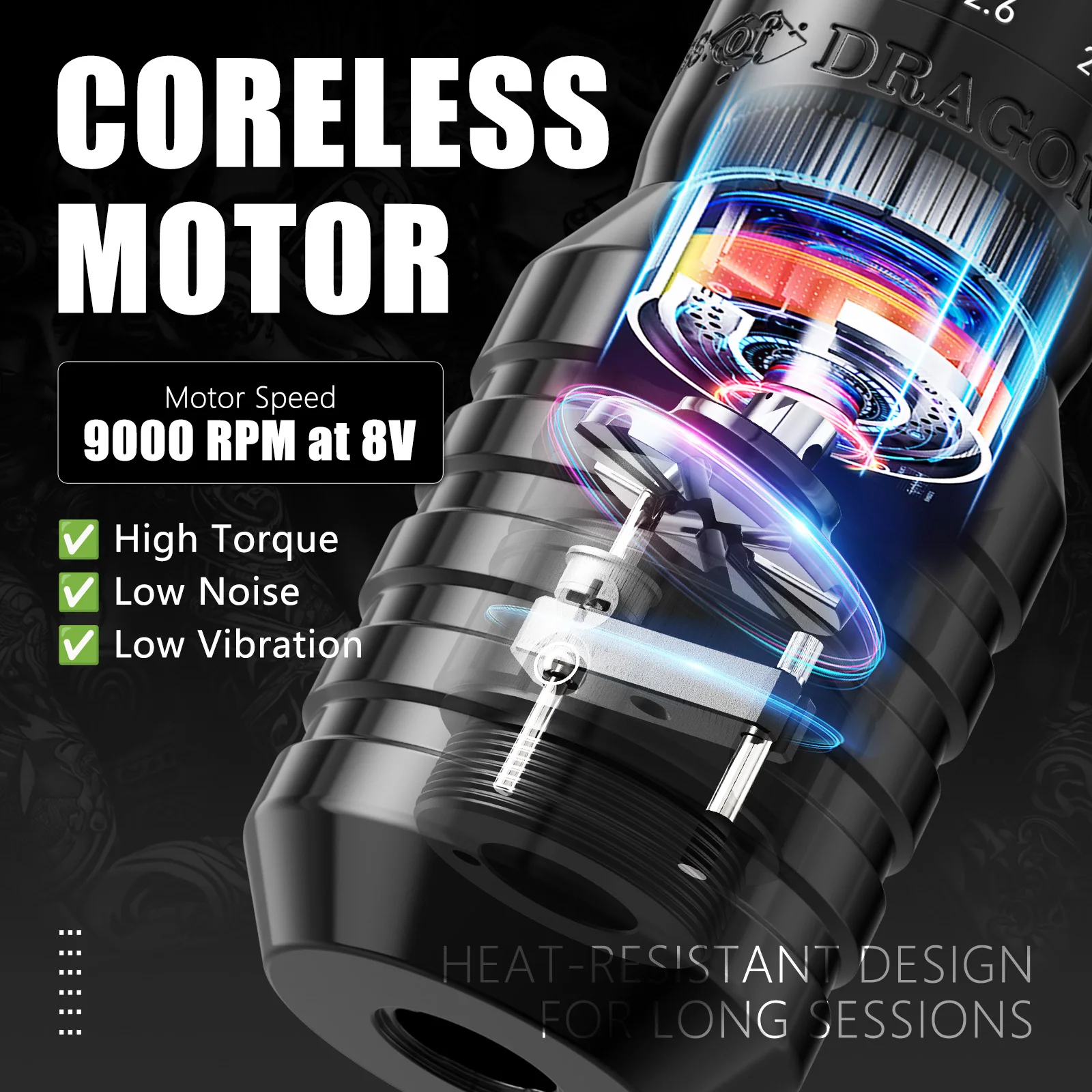 مجموعة الوشم V1 PRO MAX اللاسلكية آلة الوشم القلم مجموعة كاملة كاملة قابل للتعديل السكتة الدماغية اللاسلكية إمدادات الطاقة الوشم بندقية كيت #5