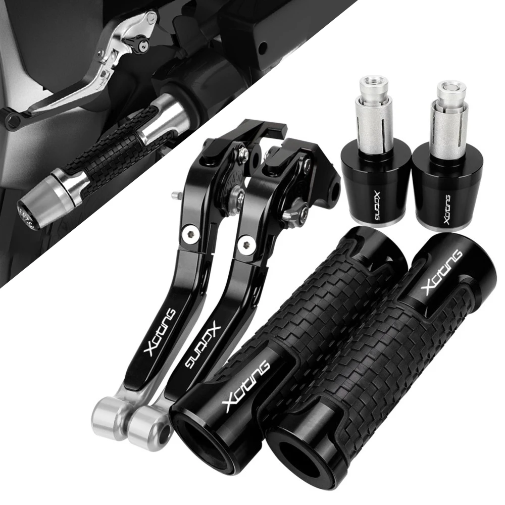 For KYMCO XCITING 250 300 400 500 2018-2023 Motorcycle Accessories Extendable Adjustable Brake Clutch Levers Handlebar Grips End