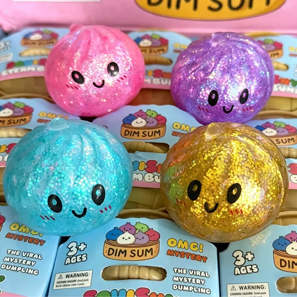 Kids Toys Dumplings - Сенсорный сквиш-пельмень с блестками ULTRA RARE: