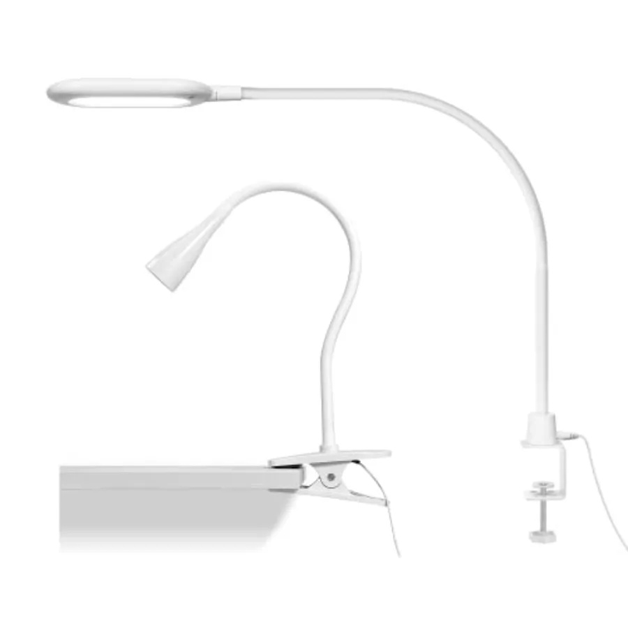

LED Desk Clamp Lamp Set 1 LED Clamp Lamp and 1 LED Book Lamp Bundle