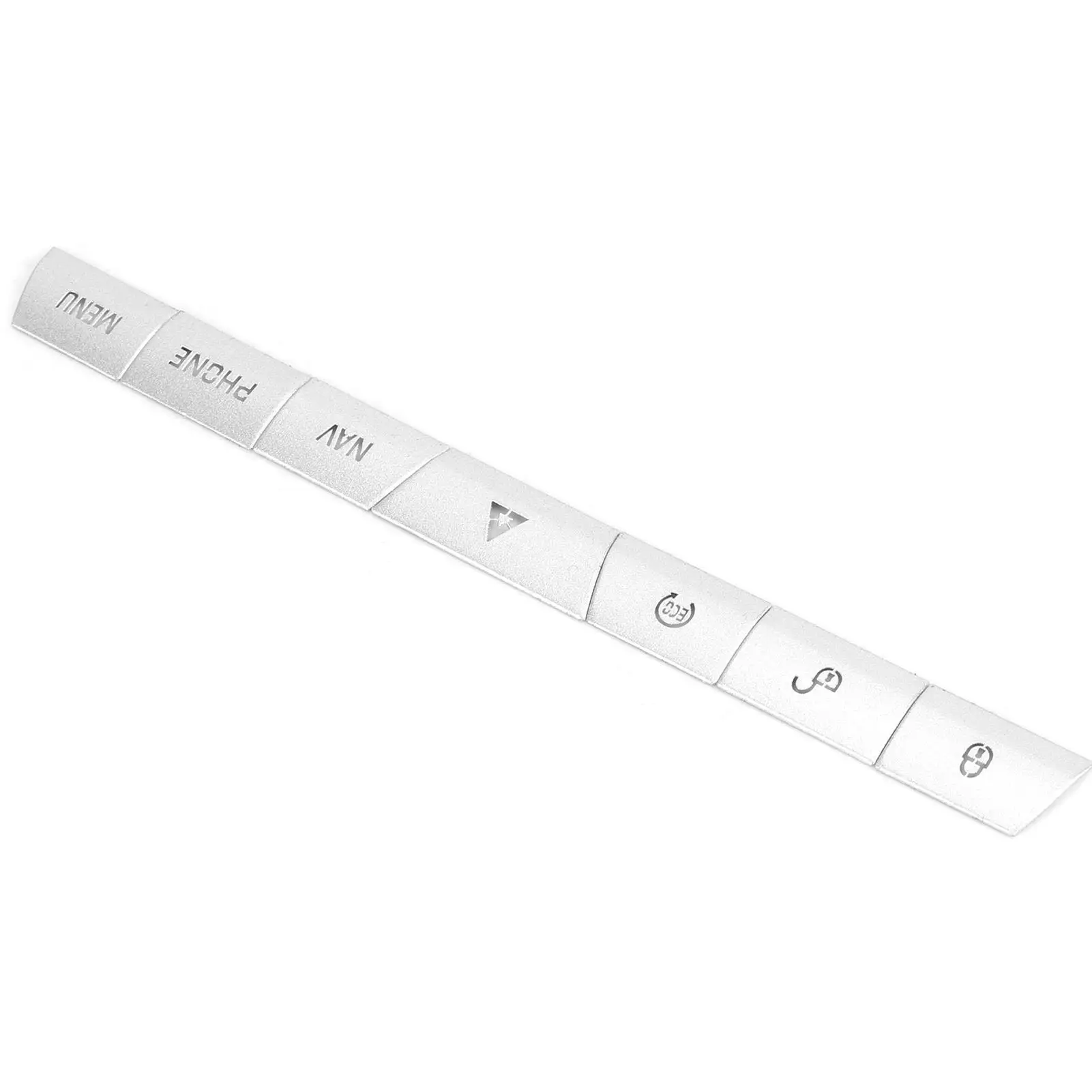 7 قطعة لوحة الوسائط المتعددة غطاء أزرار ملصق سبائك الألومنيوم الفضة صالح ل جاكوار xf 2012-2015