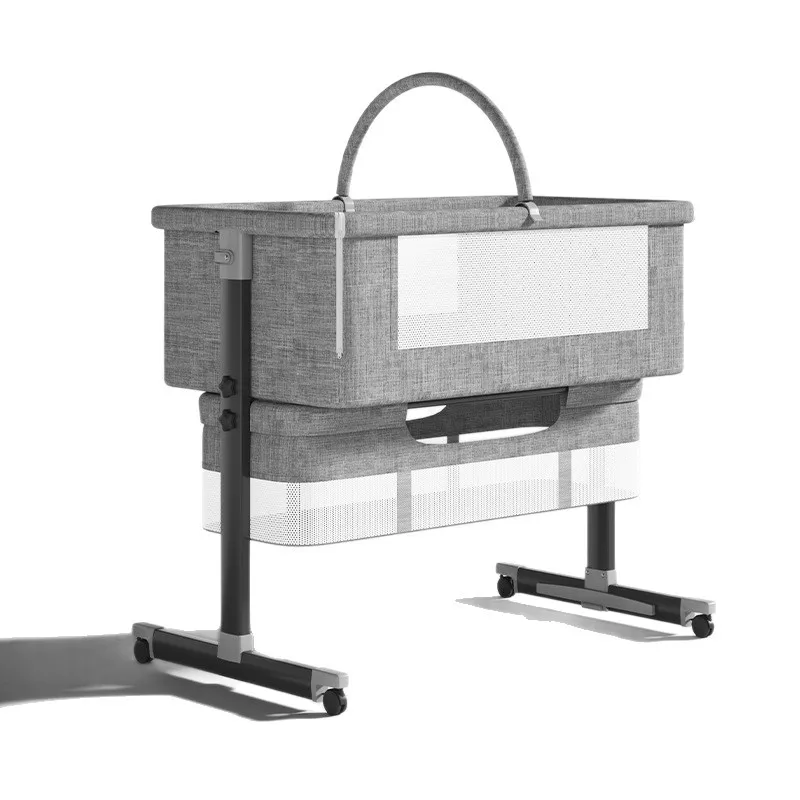 Verplaatsbare opvouwbare splitsing groot bed verstelbare baby shaker bb bed luiertafel