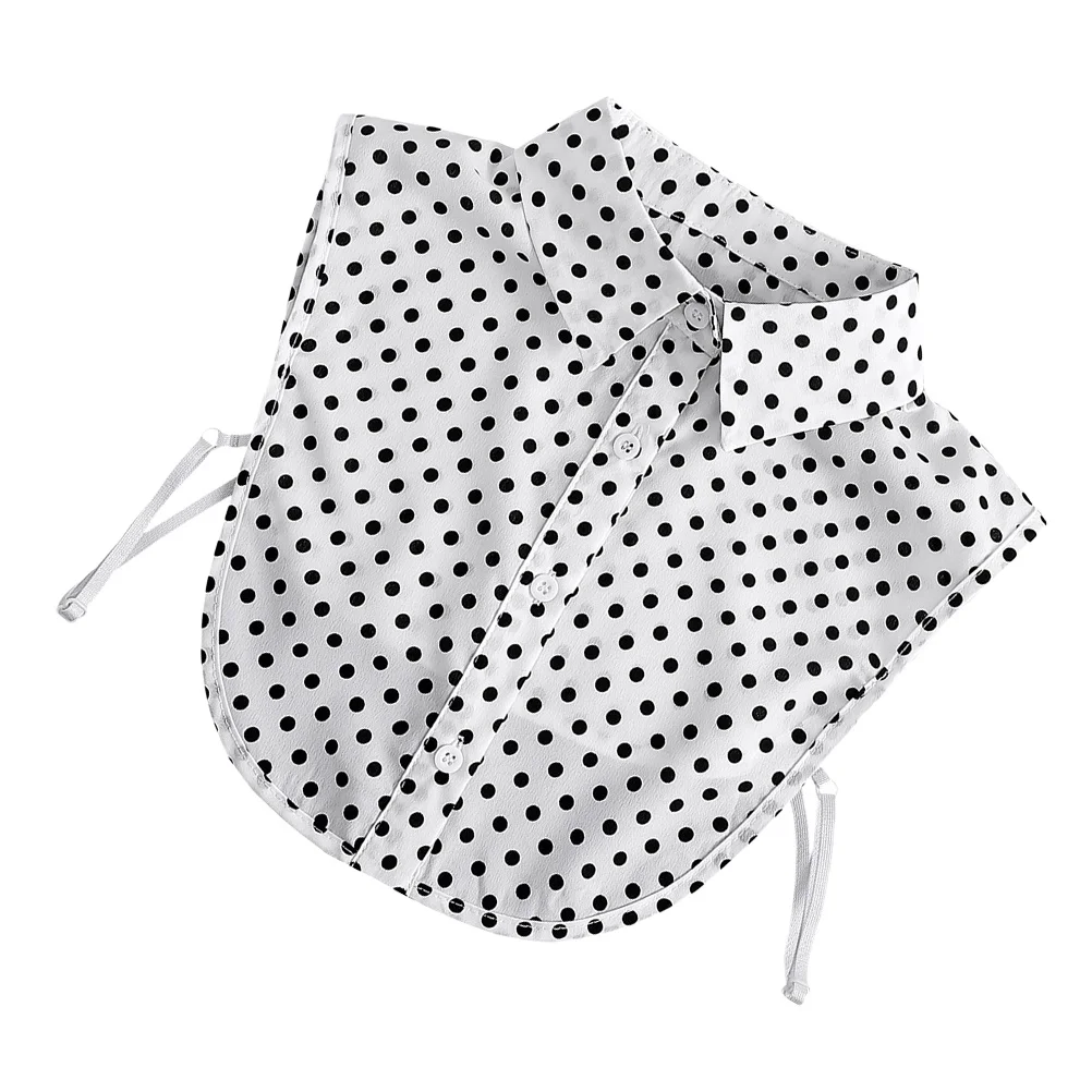 

Stylish Polka Dot False Collar Soft Light Half Shirt Faux Insert Perfect Match Sweater Coat Uniform Blouse Collar