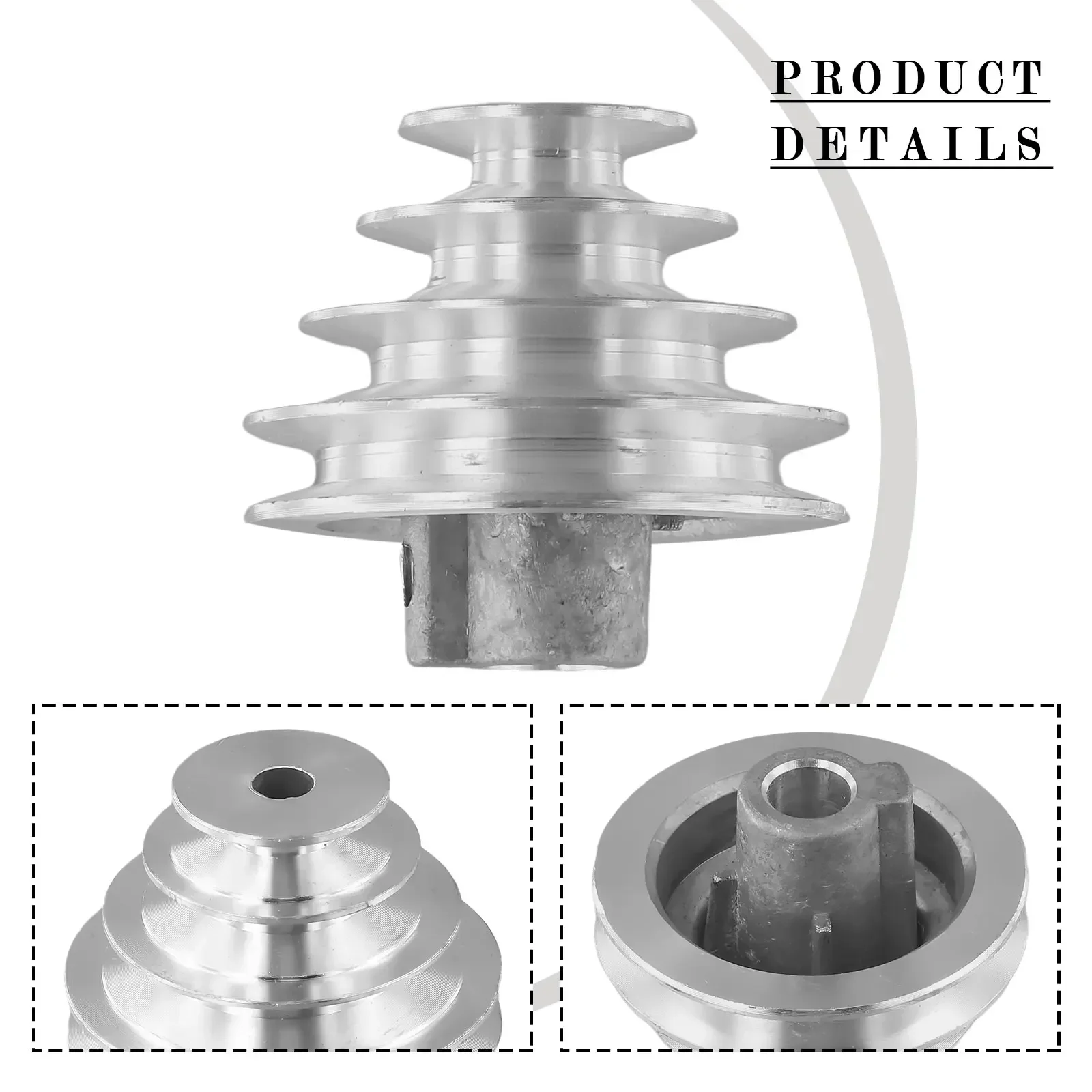 For Z4116 High Pedestal Pulley Timing Belt Benchtop Drill Press Wheel Drill Press Motor Drive Silver Color 4 Step Pulley