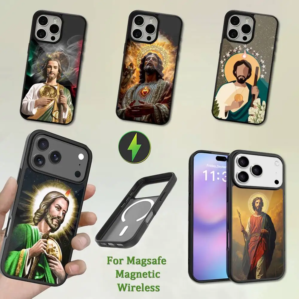

Christianity San Judas Tadeo Phone Case For iPhone 13,12,11,16,15,17,14,Pro,Max,Plus,Mini,Magsafe,Magnetic Wireless Charging