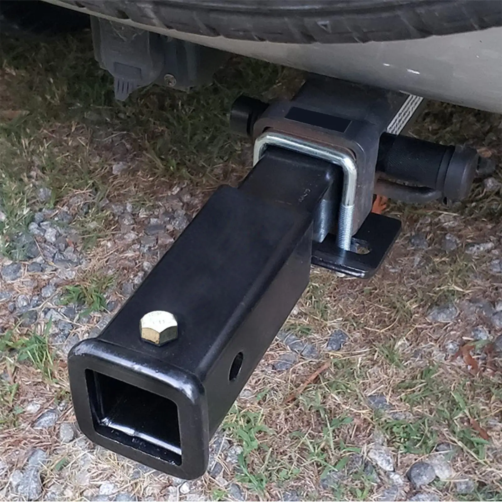 Trailer Hitch Extension with 5/8 inch Hitch Hole Black Receiver Tube Extender