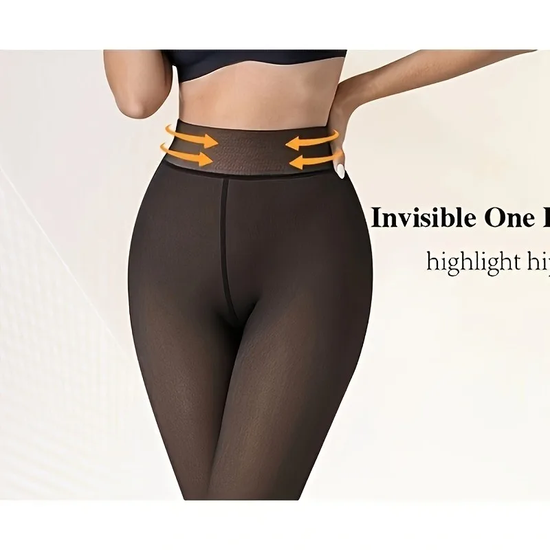 المرأة الشتاء صوف مبطن طماق الجوارب الدافئة عالية الخصر مطاطا سليم مثير شفافة جوارب طويلة المخملية الحرارية جوارب