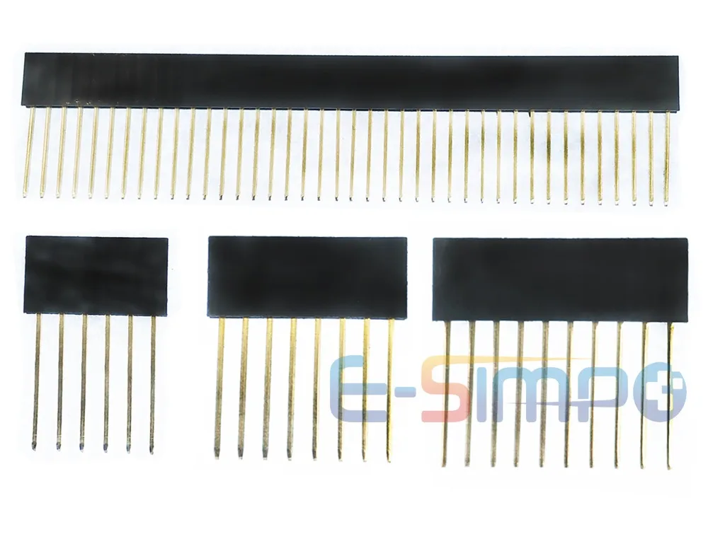 10pcs PC104 2.54mm 1x4P 6P 8P 10P 40P Industrial Female Socket Single Row Rohs PH8.5mm Long Pin Female Header