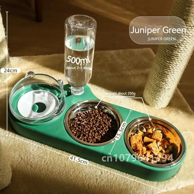 Pet Supplies Cat Drinker Automatic Feeders Food Bowl Dishes Water Fountain Cat Kibble Dispenser Pet Accessories Goods For Cats