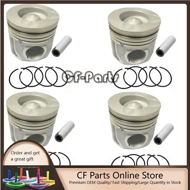 

New 4 Sets STD Piston Kit With Ring 23410-4A900 Fit For Hyundai D4CB Engine 91MM