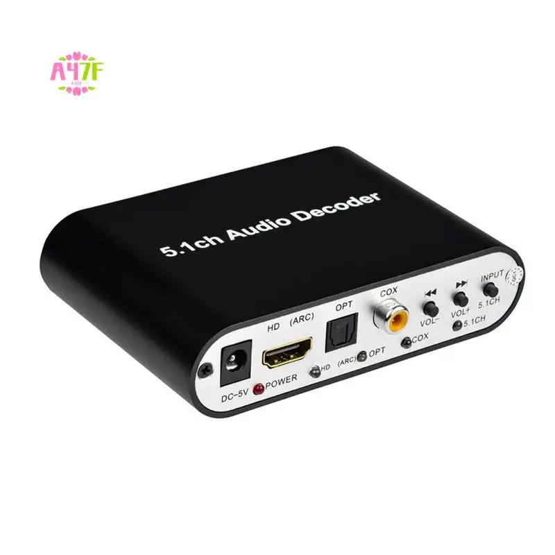 

A47F-DAC651C 5.1 Audio Decoder Bluetooth 5.0 Receiver DAC DTS AC3 FLAC APE HD To Compatible Extractor Converter