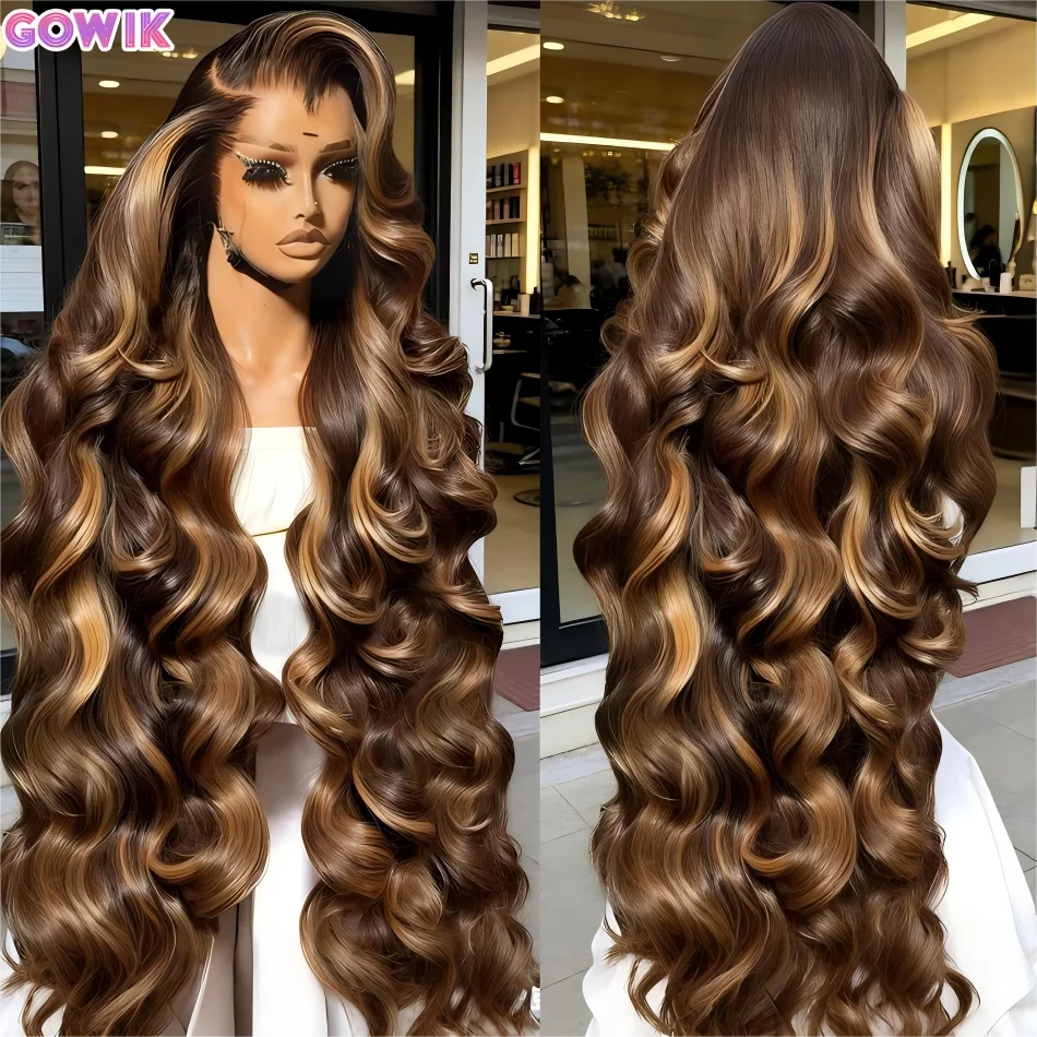 

Highlight Wig Human Hair 13X6 Hd Lace Frontal Wig 427 Body Wave Human Hair Wigs Brazilian 30 36 Inch Lace Front Wig 250 Density