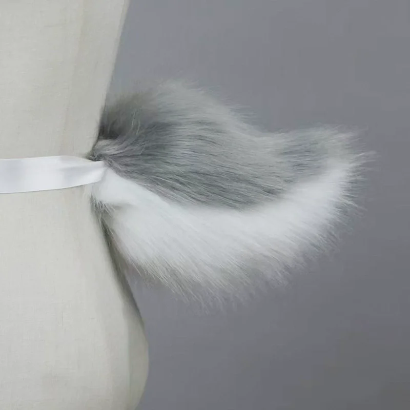 Niedlicher Plüsch-Hasenschwanz für Mädchen, Simulierter Tierschwanz, Hasenschwanz für Frauen, Cosplay-Requisiten und Accessoires – Detail 3
