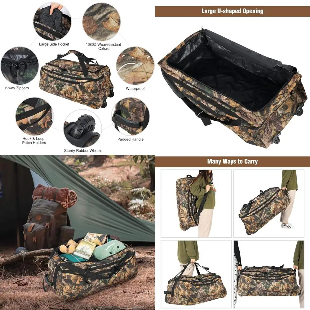 

Large Capacity 85L/120L/140L Wheeled Dual-Purpose Travel Bag