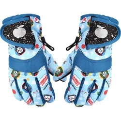 Gants de neige imperméables pour enfants, mitaines de ski isolées pour enfants, épais, chauds, coupe-vent, extérieur, garçons, filles, hiver