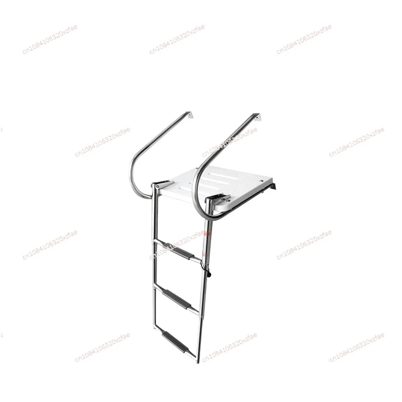 Stainless Steel Speedboat Yacht Launching Ladder Anti-skid Folding Telescopic Launching Ladder Boarding Ladder Pedal