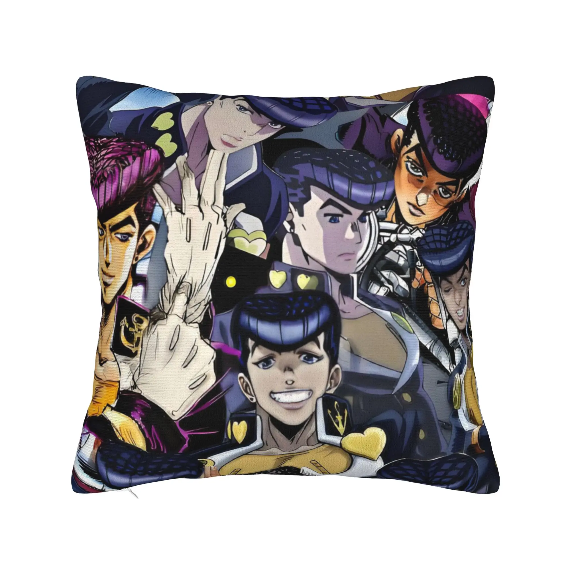 Modern JoJos Bizarre Adventure Sofa Cushion Cover Velvet Cartoon Anime Throw Pillow Case Home Decor