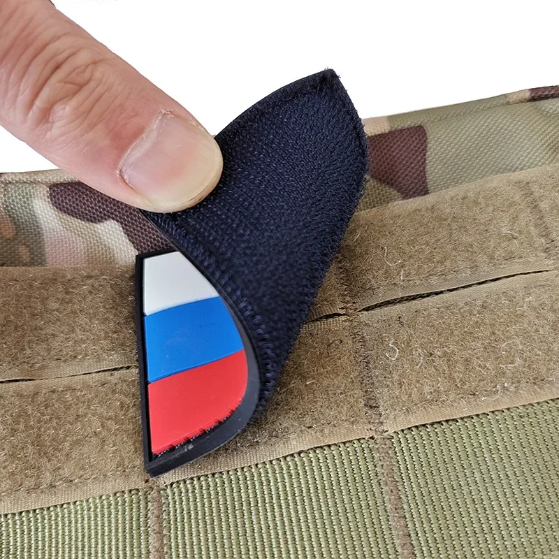 Lencana karet 3D bendera Rusia PVC Koyo Sequin Venesia bendera Jepang tempel pisau stiker Jerman applique untuk pakaian