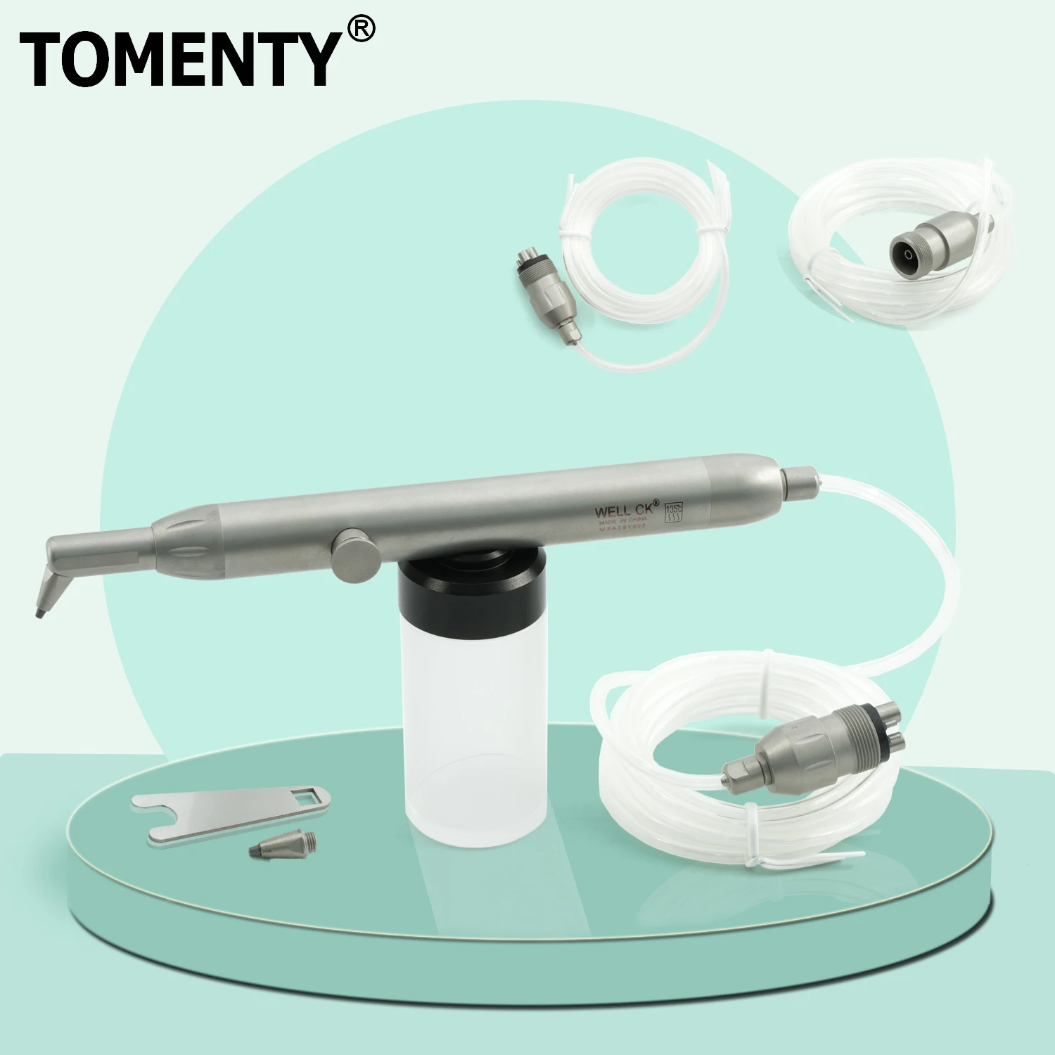 

TOMENTY Dental Aluminum Oxide Micro Blaster Interface Microetcher Sandblasting Alumina Gun Air Abrasion Polisher Dentistry Tools