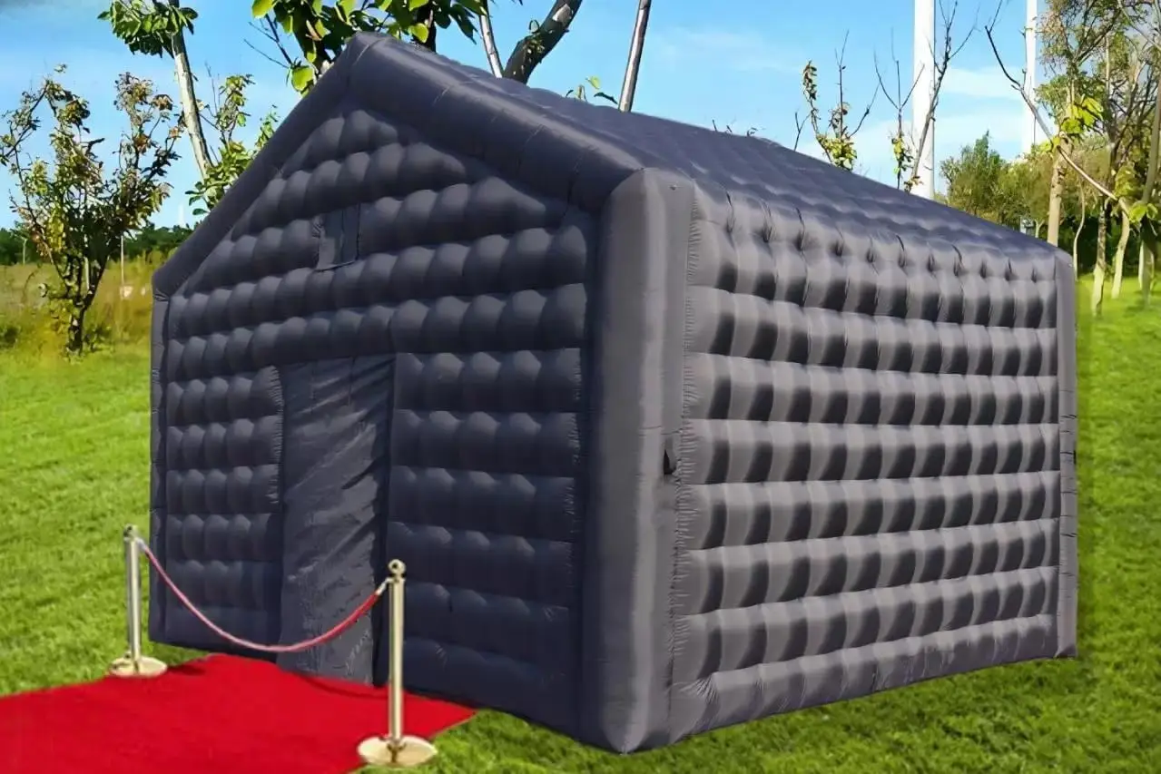 كبير أسود نفخ مكعب ديسكو خيمة مربع أكشاك غرفة الحدث كبير المحمول المحمولة ليلة نادي جناح الحفلات للمناسبات في الهواء الطلق #3