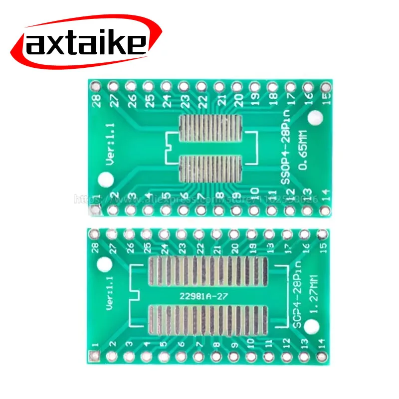 10PCS TSSOP28 SSOP28 SOP-28 SOP28 to DIP28 Transfer Board DIP Pin Board Pitch IC Adapter plate Conversion board 0.65/1.27mm