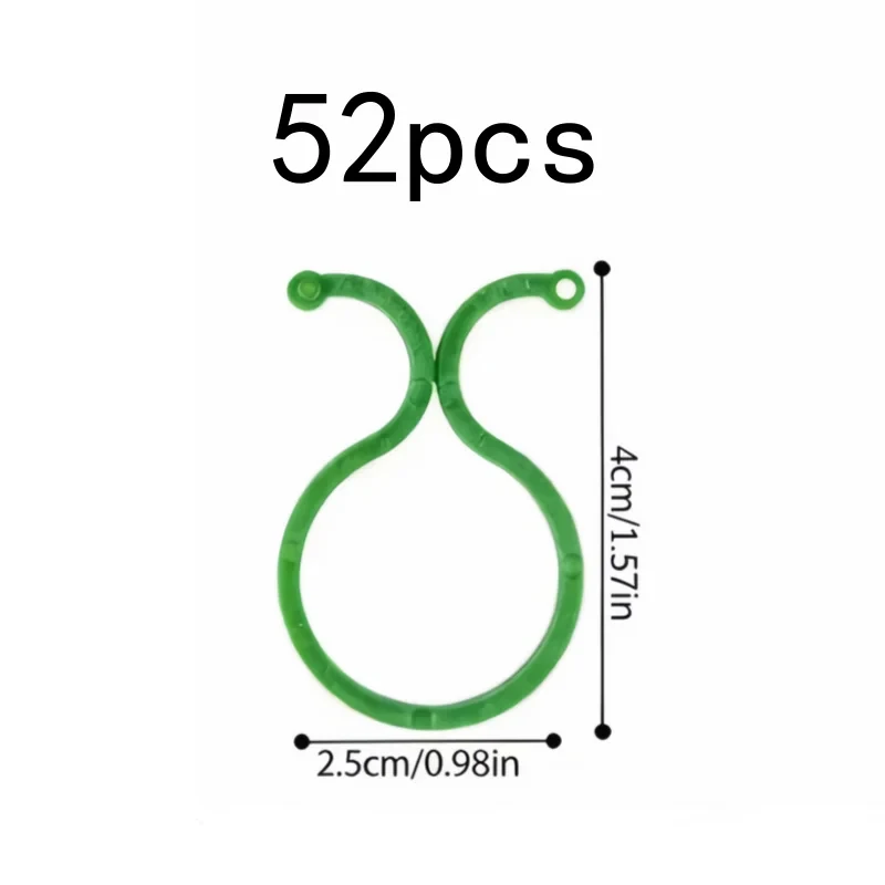 50/100/200/300Pcs 8-Shape Plant Clips, Flexible Supports For Grape Tomato Cucumber Vines