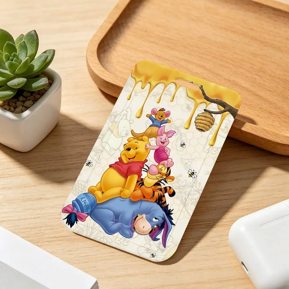 Niedlicher P-Pooh B-Bear und seine Freunde Kartenhalter mit Umhängeband, Anhänger, Türausweishalter, Schlüsselanhänger, Arbeitsausweishülle, Geschenk – Detail 7
