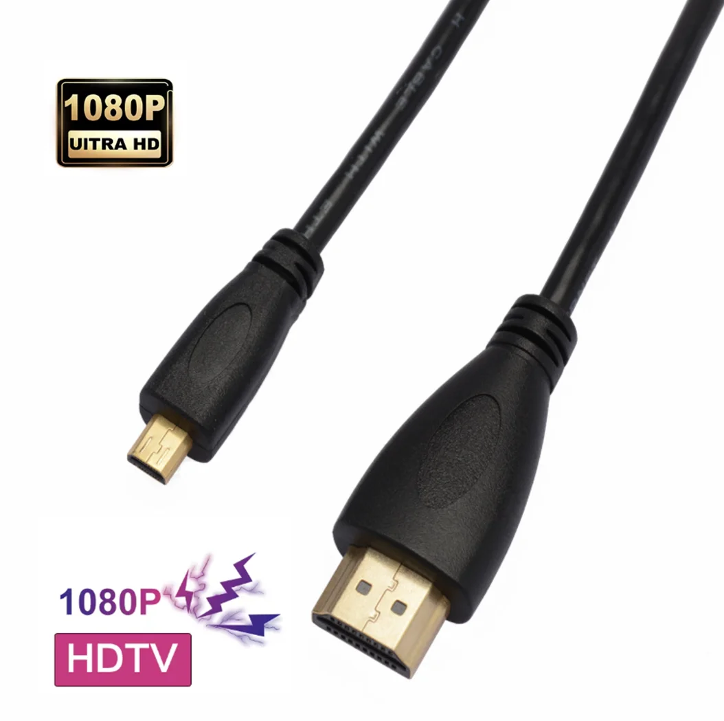 Kabel Micro HDMI kompatybilny z HDTV 4K do GoPro Hero Raspberry Pi 4 Sony A6000 Nikon Yoga 3 Aparat Przewód Micro HDMI 0,3 m 5 m 10 m